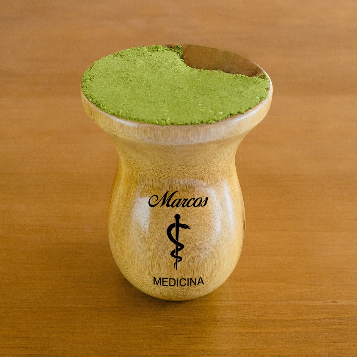 Imagem Bago de touro madeira de imbuia cor clara personalizada Medicina