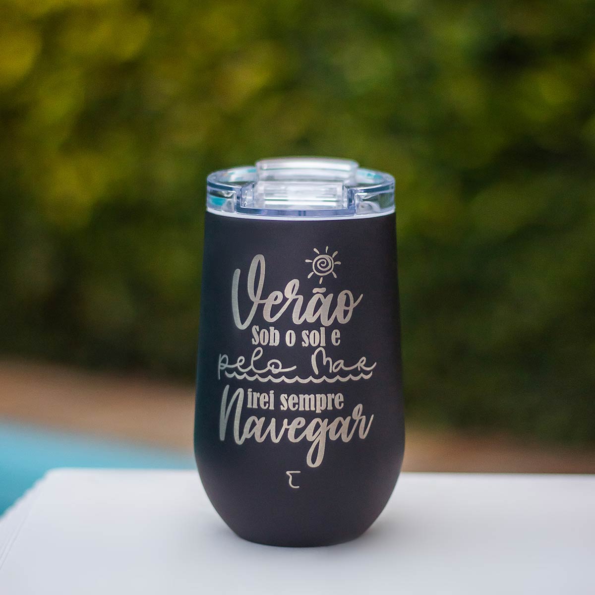 Imagem Copo tereré 450ml Black frase verão